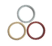 Mushie | Massaggia gengive per Bambini a Forma Braccialetto di Perle | giochini neonati dentizione | 100% Silicone Alimentare Senza BPA | accessori neonati | Mellow/Terracotta/Periwinkle