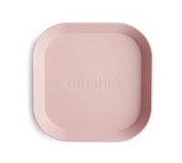 Mushie Piatti Bambini | Set di 2 Piatti Senza BPA | Stoviglie Sicure per Lavastoviglie e Microonde | Prodotto in Danimarca | Blush