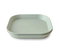 mushie Piatti Bambini | Set di 2 Piatti Senza BPA | Stoviglie Sicure per Lavastoviglie e Microonde | Prodotto in Danimarca | Sage