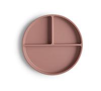 mushie | Piatto diviso per bambini con ventosa antiscivolo | piatti per lo svezzamento | Lavabile in lavastoviglie | Sicuro e di alta qualità | Per bambini, ragazzi e ragazze | Cloudy Mauve