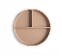 mushie | Piatto diviso per bambini con ventosa antiscivolo | piatti per lo svezzamento | Senza BPA | Lavabile in lavastoviglie | Sicuro e di alta qualità | Per bambini, ragazzi e ragazze | Natural