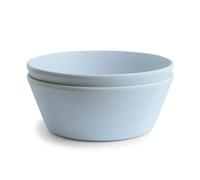 mushie Ciotole Bambini | Set di 2 Ciotole | Stoviglie Riutilizzabili Senza BPA | Ciotole Sicure per Lavastoviglie e Microonde | Prodotto in Danimarca | Powder Blue