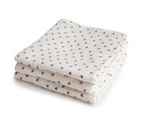 mushie | Set Di 3 Mussole Quadrati Allattamento | Cotone Organico | 58,42 x 59,69 cm | Accessori per Bambini Sicuri e di Alta Qualità | Bloom