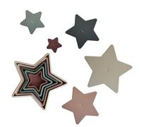 mushie | Set di giocattoli educativi con 5 stelle di nidificazione | senza BPA |Accessori Sicuri e di Alta Qualità | giocattolo impilabile per bambini da 0 a 3 anni | regali bambino