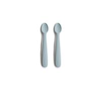 Mushie Silicone Feeding Spoons Powder Blue 2 pezzi - Accessorio bimbi