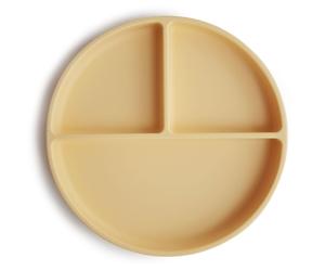 Mushie Silicone Suction Plate piatto diviso con ventosa Daffodil 1 pz