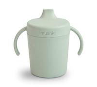 mushie Sippy Cup | Made in Danimarca | Coperchio e maniglie a torsione resistente alle perdite, 6 mesi + (salvia)