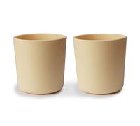 Mushie Tazze da Tavola per Bambini | Set di 2 Tazze Riutilizzabili | Lavabili in Lavastoviglie e Utilizzabili nel Microonde | Facili da tenere per i bambini | Prodotte in Danimarca (Pale Daffodil)