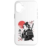 Mushin Zen Warrior Con Katana Cherry Blossom Sun Custodia per iPhone 16 Plus