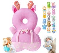 Mushplushies Head Protector, Adjustable Baby Head Protection Backpack, Mush Plush Head Protection Backpack, Mushplushies Backpack, Head Protection Pillow for Walking Crawling (Elk)