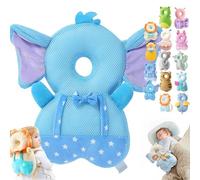 Mushplushies Head Protector, Adjustable Baby Head Protection Backpack, Mush Plush Head Protection Backpack, Mushplushies Backpack, Head Protection Pillow for Walking Crawling (Star Elephant)