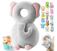 Mushplushies Head Protector, Adjustable Baby Head Protection Backpack, Mush Plush Head Protection Backpack, Mushplushies Backpack, Head Protection Pillow for Walking Crawling (Elephant)