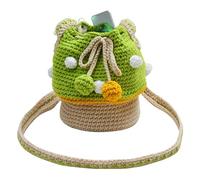 Mushroom Bag for Women Mushroom Small Bag for Purse Knitted Shoulder Bag Cute Knitted Coin Purse Adorable Mushroom Handbag Fashion Tote Stylish Mini Yarn Purse Portable Multifunctional Purse