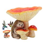 Mushroom Bird Feeder, Outdoor Bird Feeder Figurina, Unique Structural Design, Decorative Garden Ornament for Courtyards, Patio, Recinzioni, Lawns, and Balconies