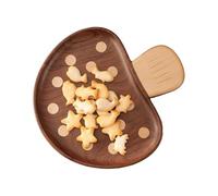 Mushroom Cake Plate - Wooden Cute Mushroom Platter, Serving Platters and Trays with Fun Design, Tableware Accessory for Breakfast Salad Presentation Thanksgiving Holiday Entertaining Hosting Buffet