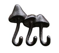 Mushroom Coat Hook, Small Wall Mounted Hooks, Decorative Vintage Clothes Hanger for Garden Entrance, Cute Rustic Home Decoration, Sturdy Material Cast Iron