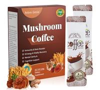 Mushroom Coffee,Mushroom Ground Coffee,con Reishi, Cordyceps, Hericium, Shiitake e Chaga,Caffè Istantaneo,Polvere di Caffè ai Funghi Bio, 100g