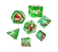 Mushroom Dice for Kids, Polyhedral Rpg Dice, Cartoon Game Dice, Colorful Tabletop Set, 7 Piece Collection, Whimsical Design, for Kids and Adults 0.63 Inches