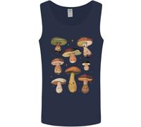 Mushroom Faces Foraging Mycology Uomo Vest Tank Top