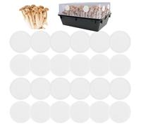 Mushroom Filter Patch, 24-Pack Fruiting Chamber Screen Parts, Moisture Control Accessories for Healthy Mushroom Cultivation, Outdoor Garden Growth, and Environment Setup
