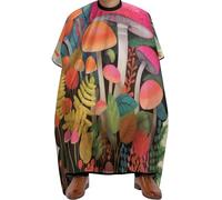 Mushroom Flowers Leaves Unisex Mantella Taglio Capelli Regolabile Mantella Parrucchiere Antiaderente Mantellina Parrucchiere Per Parrucchieri Acconciatura Uso Domestico 168X140Cm
