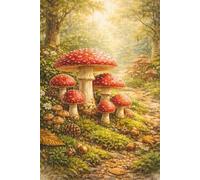 Mushroom Forrest Notebook: 6x9" composition style notebook with 100 lined pages