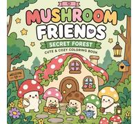 Mushroom Friends - Cute & Cozy Coloring Book