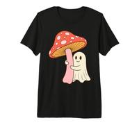 Mushroom Ghost Fungi Lover Spooky Nature Humor Maglietta Premium