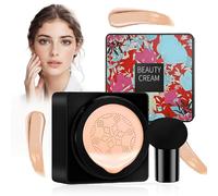 Mushroom Head Air Cushion CC Cream,Fondotinta CC Crema,Lunga Durata Idratante Controllo Olio Copertura Pori Fondotinta Essence,Coprente imperfezioni,Effetto Pelle Naturale (Colore Naturale)