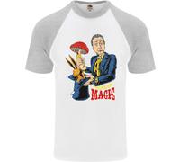 Mushroom Magic LSD Drug Culture Festival Uomo S/S Baseball T-Shirt