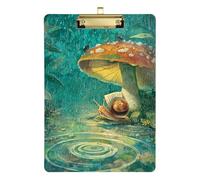 Mushroom Rainy Day A4 portablocco trasparente rigido per il primo anno insegnante deve avere dimensioni 9 x 12