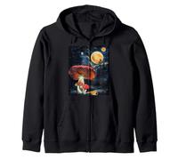 Mushroom Starry Night - Van Gogh Inspired Tee Felpa con Cappuccio