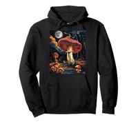 Mushroom Starry Night - Van Gogh Inspired Tee Felpa con Cappuccio