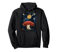 Mushroom Starry Night - Van Gogh Inspired Tee Felpa con Cappuccio