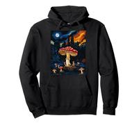 Mushroom Starry Night - Van Gogh Inspired Tee Felpa con Cappuccio