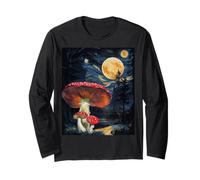 Mushroom Starry Night - Van Gogh Inspired Tee Maglia a Manica