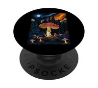 Mushroom Starry Night - Van Gogh Inspired Tee PopSockets PopGrip Adesivo