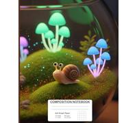 Mushroom Terrarium Composition Notebook | 4x4 Graph Paper | Cute Math Book for Kids and Teens: Perfect for geometry, STEM projects, and drawing - 200 ... school size | Magical Glowing Mushroom Design