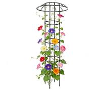Mushroom Top Flower Trellis - Decorative Rustproof Climbing Plants Support, Vertical Umbrella Extension Frame | PP Coated Iron Pipe Tower, Vegetable Vine Clematis Jasmine Pothos Hydrangeas, Gear