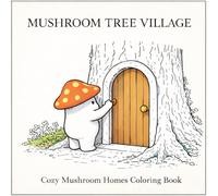 Mushroom Tree Village: Cozy Mushroom Homes Coloring Book 8.5.*8.5ʼ