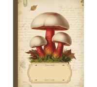 Mushroom Vintage - A Notebook with a Forest Soul: Wide-ruled notebook • 150 pages •7.5’’ x 9.25’’• Vintage mushroom design • Perfect for journaling & ... on the cover - aesthetic for nature lover