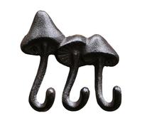 Mushroom Wall Hook - Vintage Hat Hanger | Charming Rustic Clothes Holder for Garden Porch, Decorative Home Accent Organizer, Strong Metal Wall Rack for Jackets, Towels, Keys, Scarves, Entryway