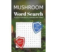 Mushroom Word Search Puzzle Book: Word Searches with Easy to Read Print about Mushrooms, Fungi, Toadstools and More | 6x9 inches, 110 pages | 50+ ... Gift for Vacations, Holidays and Free Times