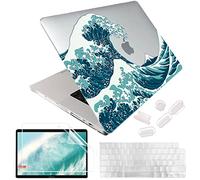 MUSHUI 4 in 1 Cover per MacBook Pro 16 Pollici 2024 2023 2022 2021 M4 M3 M2 M1 A3403 A3186 A2991 A2780 A2485 Pro Max Liquid Retina Touch ID,Protettiva Plastica Rigida Case & Tastiera Cover, X85-4