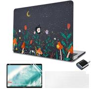 MUSHUI 4 in 1 Custodia per Macbook Air M4 M3 M2 13.6 Pollici A3240 A3113 A2681, 2025 2024 2022 Touch ID, Plastica Case Cover Rigida & Pellicola Tastiera & Proteggi Schermo & Adattatore USB C, New10