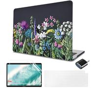 MUSHUI 4 in 1 Custodia per Macbook Air M4 M3 M2 13.6 Pollici A3240 A3113 A2681, 2025 2024 2022 Touch ID, Plastica Case Cover Rigida & Pellicola Tastiera & Proteggi Schermo & Adattatore USB C, New12