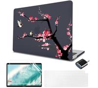 MUSHUI 4 in 1 Custodia per Macbook Air M4 M3 M2 13.6 Pollici A3240 A3113 A2681, 2025 2024 2022 Touch ID, Plastica Case Cover Rigida & Pellicola Tastiera & Proteggi Schermo & Adattatore USB C, New20