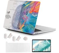MUSHUI 4 in 1 Custodia per MacBook Pro 13 Pollici 2022-2016 (Modello: A2338 M1 M2 A2289 A2251 A2159 A1989 A1706 A1708), Morbida Case & Tastiera Cover per Mac Pro 13.3", Cervello Creativo 4