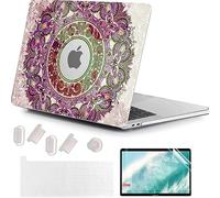 MUSHUI 4 in 1 Custodia per MacBook Pro 13 Pollici 2022-2016 (Modello: A2338 M1 M2 A2289 A2251 A2159 A1989 A1706 A1708), Morbida Case & Tastiera Cover per Mac Pro 13.3", Datura