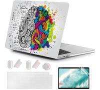MUSHUI 4 in 1 Custodia per MacBook Pro 13 Pollici 2022-2016 (Modello: A2338 M1 M2 A2289 A2251 A2159 A1989 A1706 A1708), Morbida Case & Tastiera Cover per Mac Pro 13.3", Cervello Creativo 5